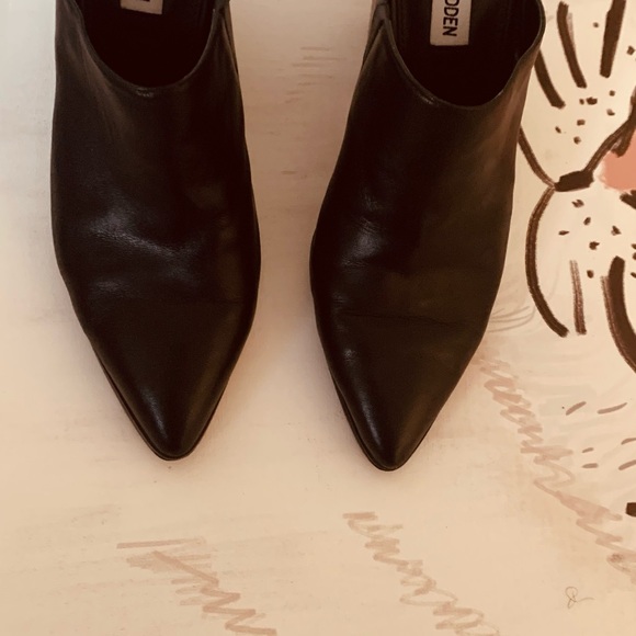 Black Leather Steve Madden Mule Size 8 - Picture 4 of 8